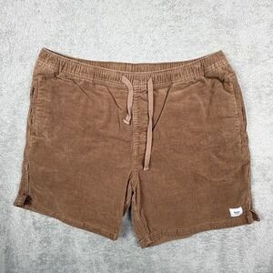 Katin Shorts Mens XL Brown Local Cord Volley Short Drawstring 6" Casual Pockets